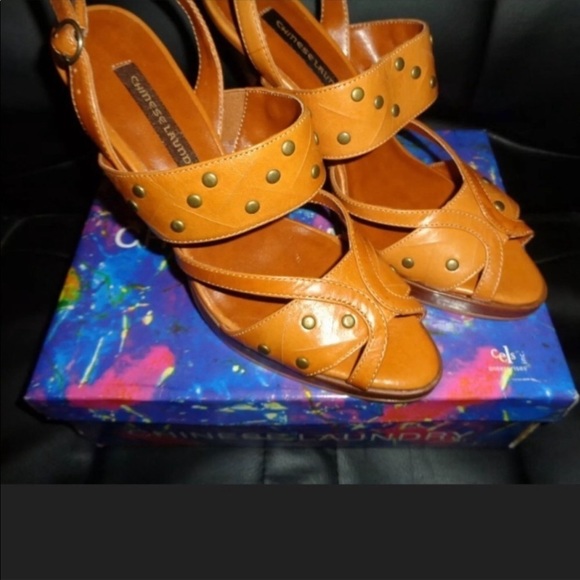 Chinese Laundry Suzana Women’s Tan Leather high heeled Sandal NEW Various Sizes - Picture 3 of 11